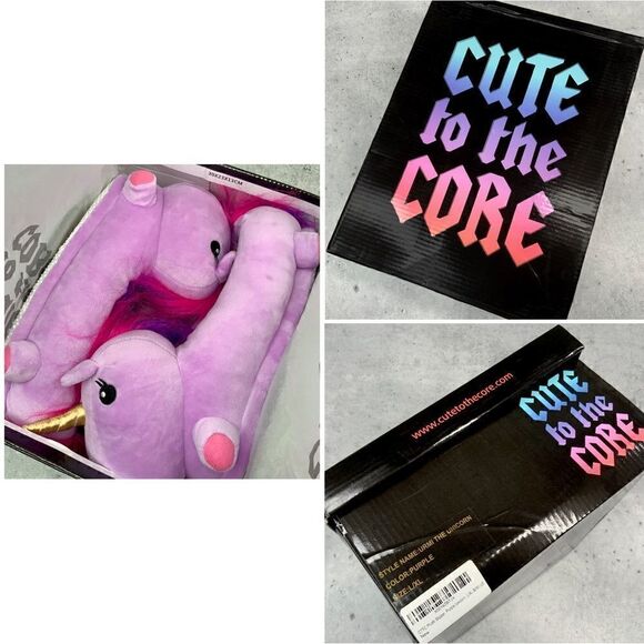 URMI THE UNICORN PLUSH SLIPPERS ADULT SMALL /YOUTH XL LED LIGHT UP HORN PUPLE - Picture 15 of 15
